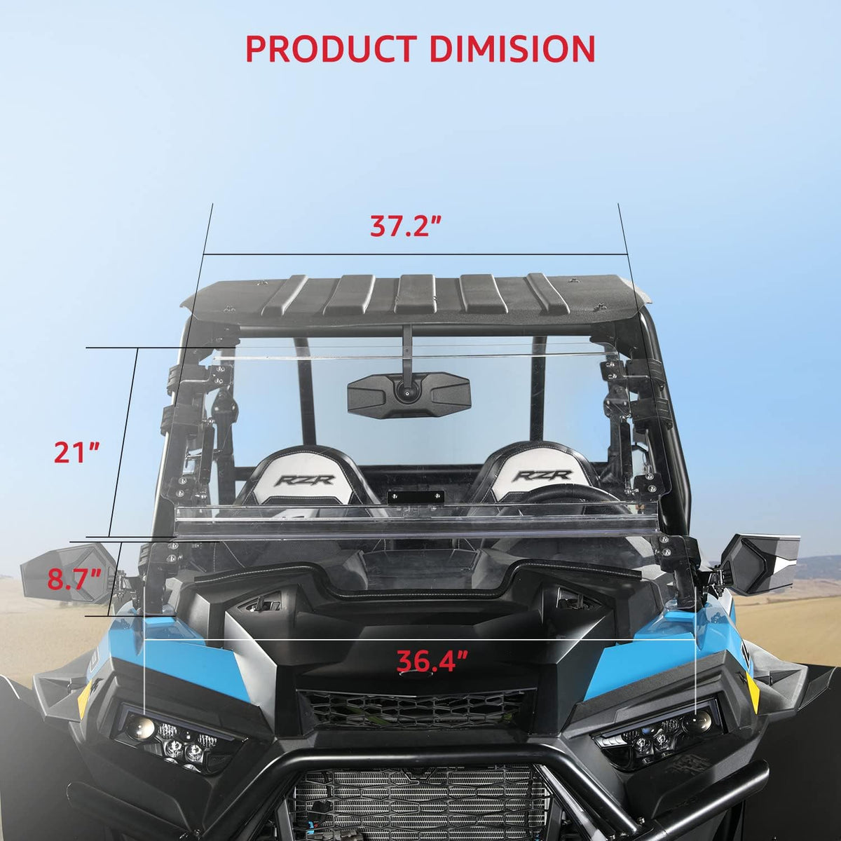 Folding Flip Windshield X3598
