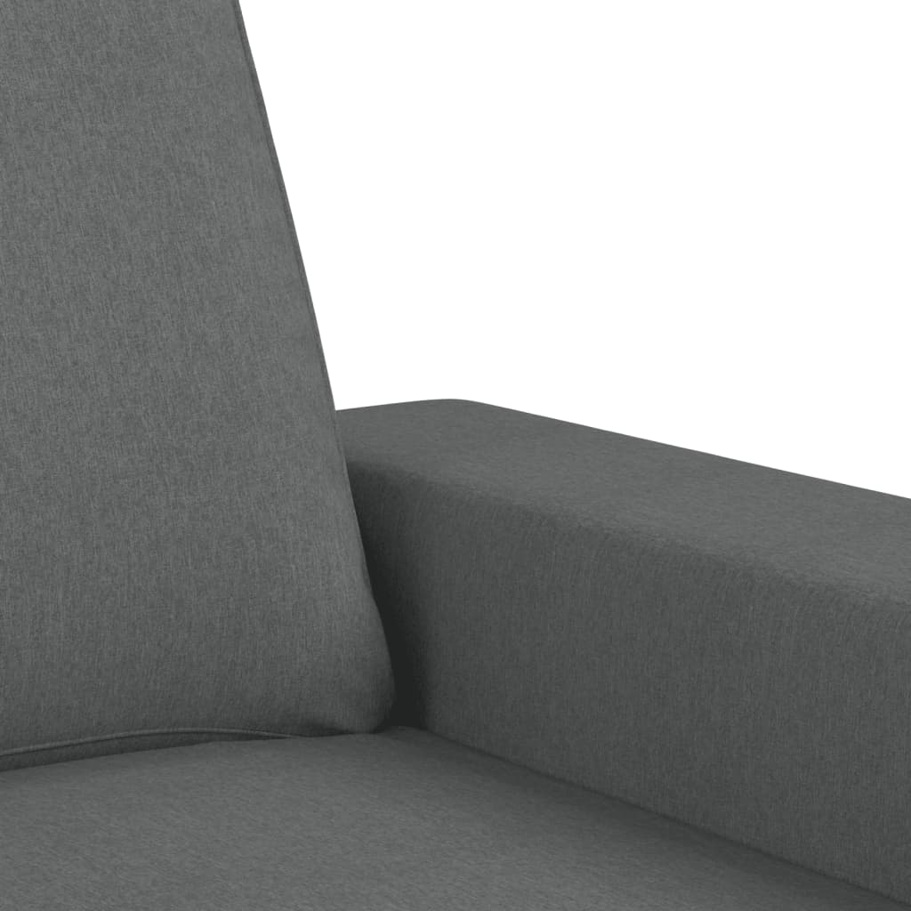 2 Piece Dark Gray Fabric Sofa Set X360882