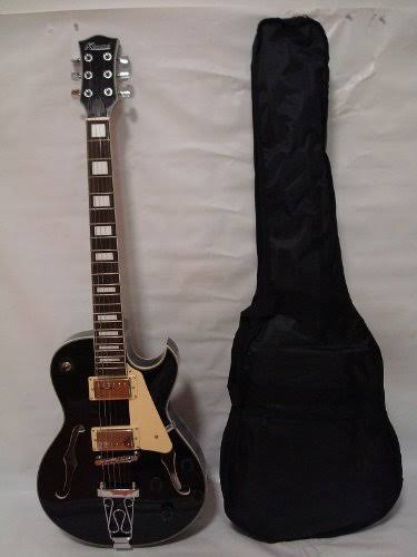 6 String Hollow Body Electric Guitar Black Y80696