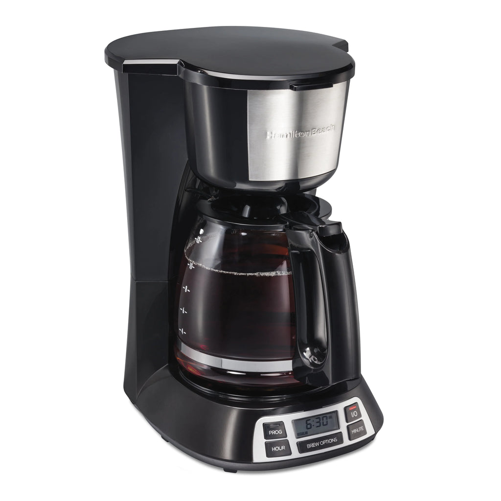 Programmable Coffee Maker, 12 Cups, Stainless Steel X19305