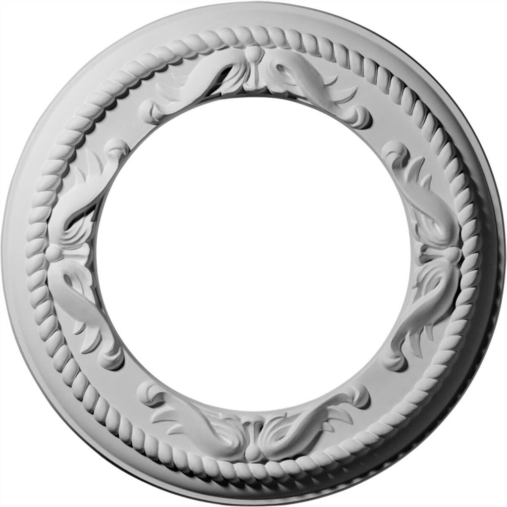 Roped Ceiling Medallion, Hand-Painted Polished Copper S95263