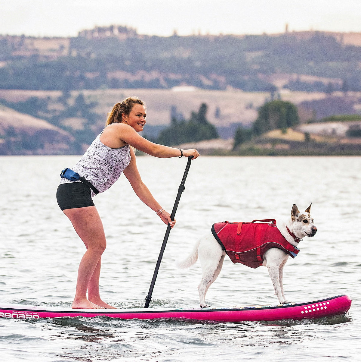 Chili Red Reflective Dog Life Jacket C67496