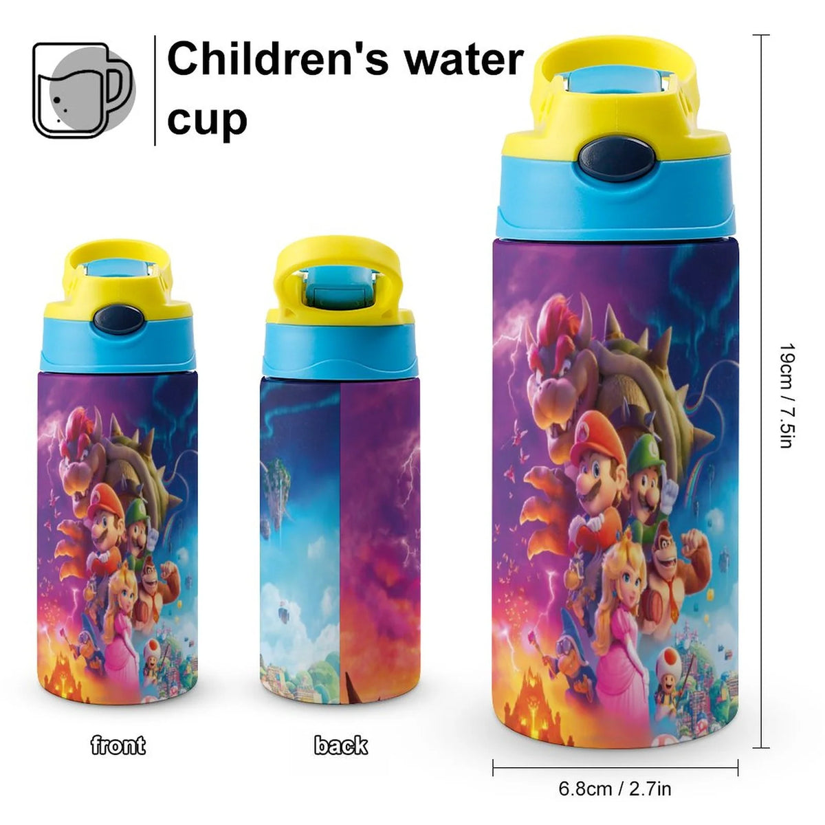 Insulated Stainless Steel Water Bottle with Straw W854189