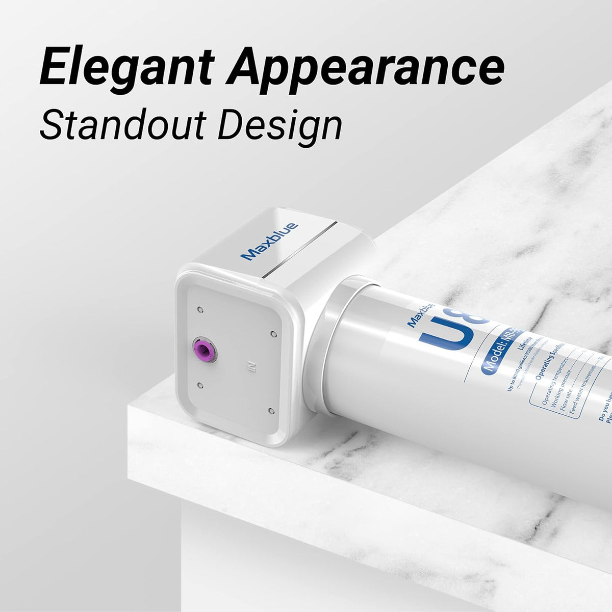 Under Sink Water Filter with Brushed Stainless Steel Faucet E5713