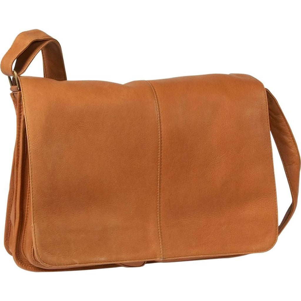 Tan Leather Messenger Bag E131446