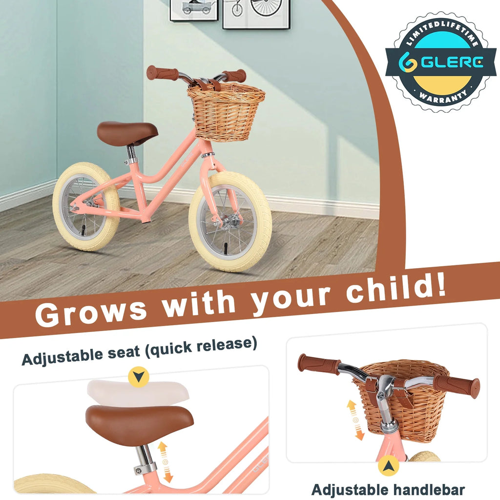 12 inch Kids Balance Bike with Basket A22667