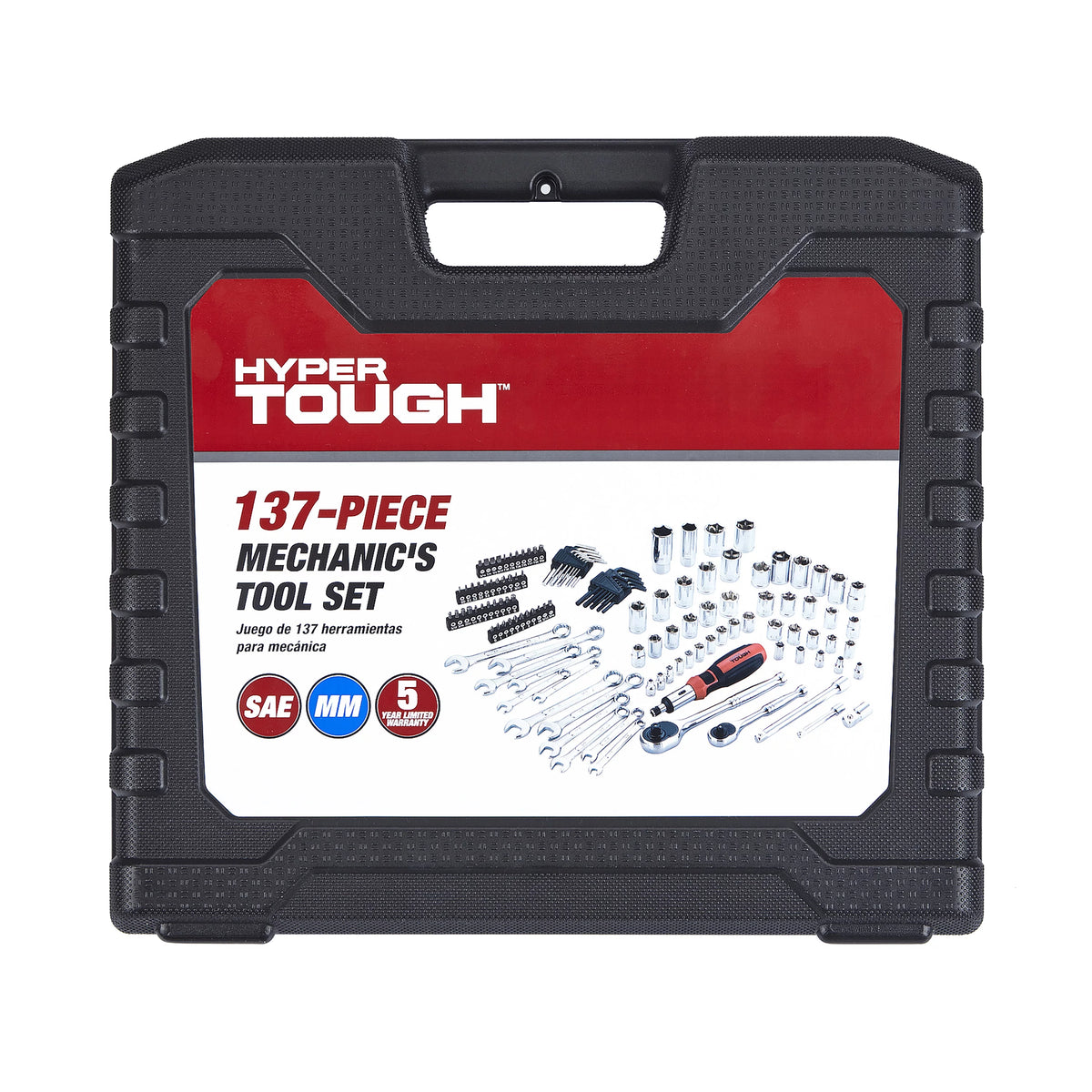 137 PC Metric & SAE Tool Set with Hex Keys, Wrenches, Ratchet Bit Driver, Sockets K738