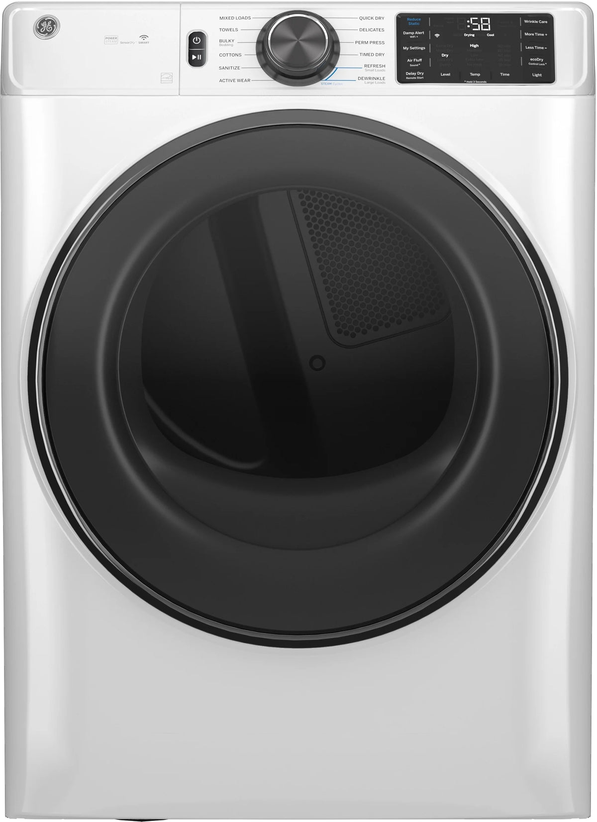28 Inch Electric Dryer 7.8 CuFt with Steam F655