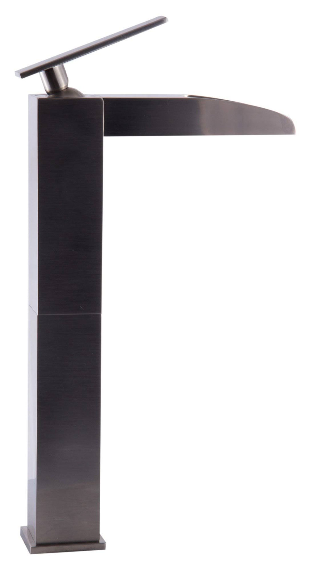 Brushed Nickel Single Hole Tall Waterfall Bathroom Faucet J896