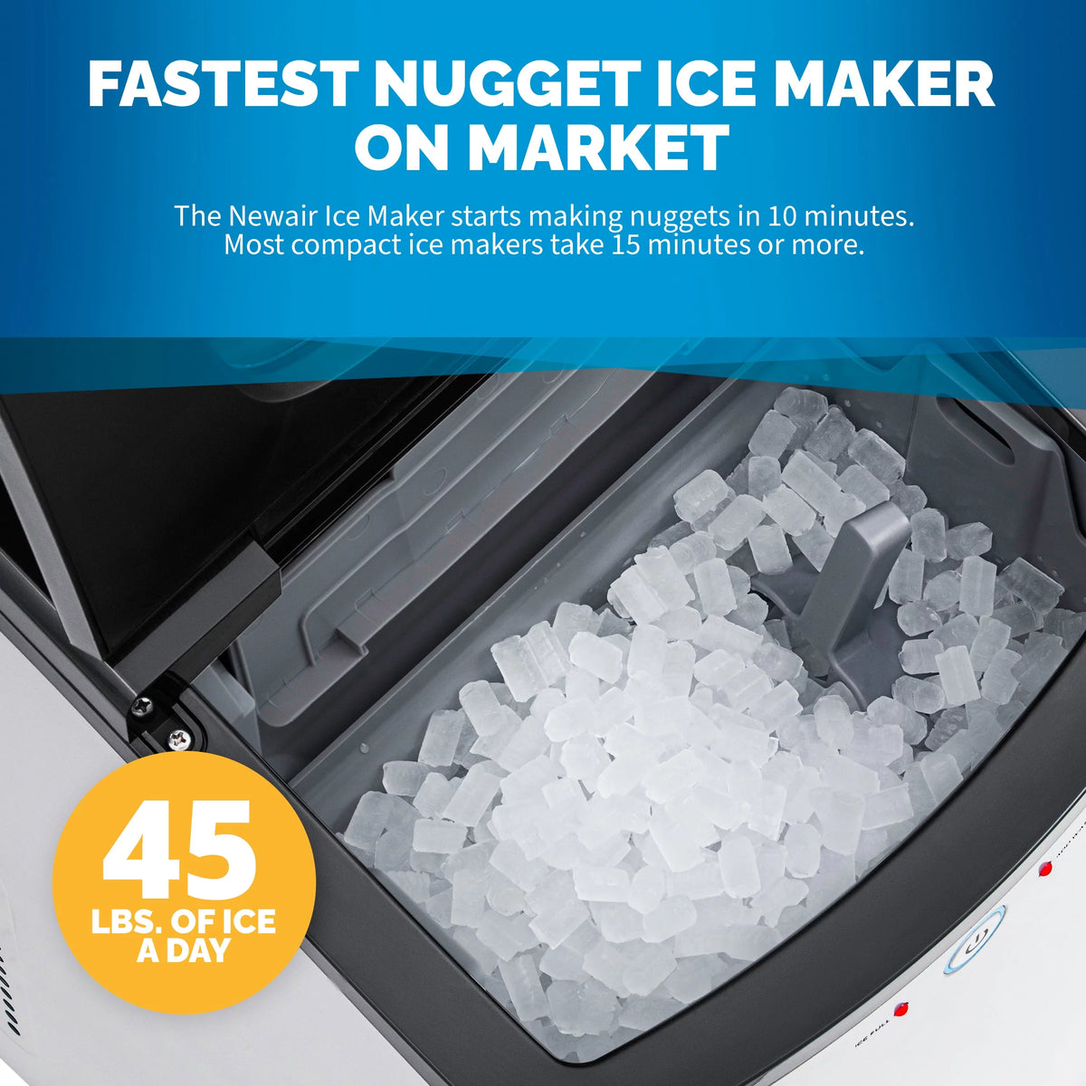 45lb. Nugget Countertop Ice Maker with Self-Cleaning Function P874577