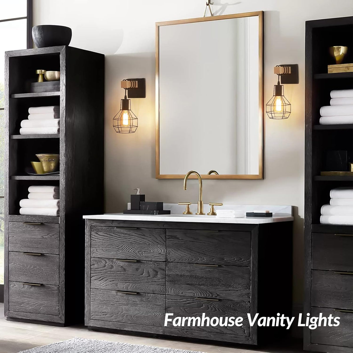 Black Wall Sconces Set of 2 A87447