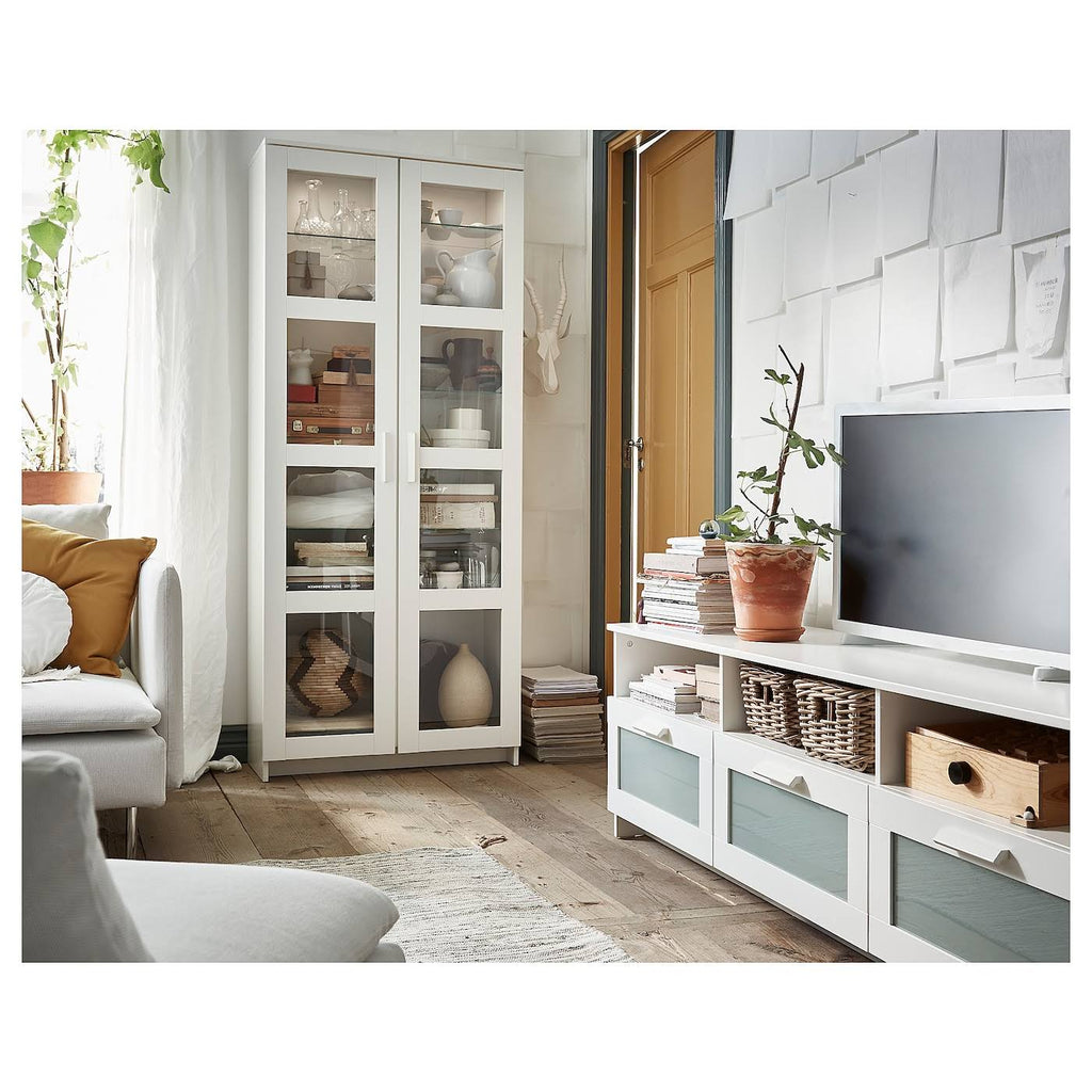 Glass-Door Cabinet, White H14027