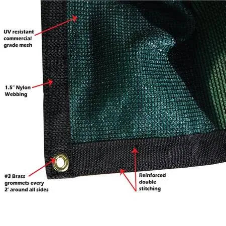 8 x 18 ft. 90 Percent Shade Cloth, Shade Sail - Green Y8463