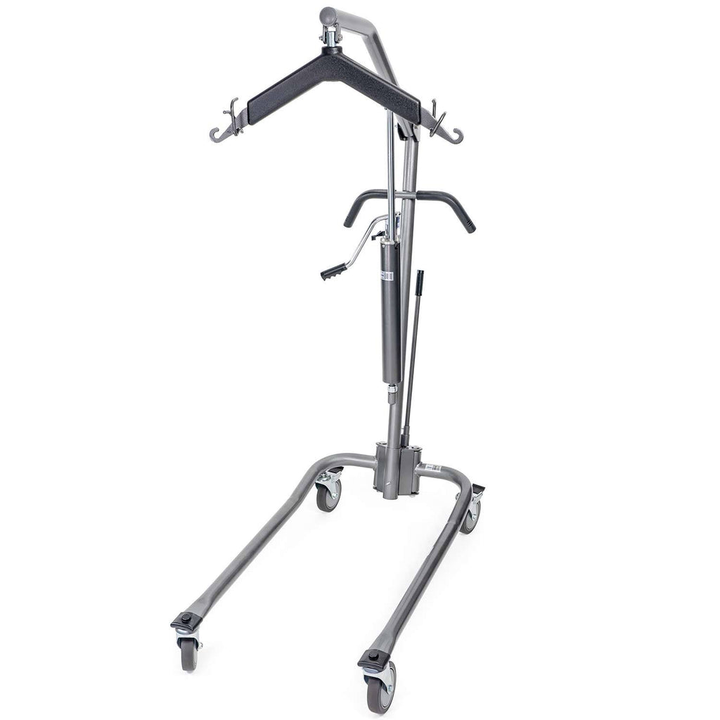 Hydraulic Patient Lift with Six Point Cradle, 5x22 Casters, Silver Vein Z1500