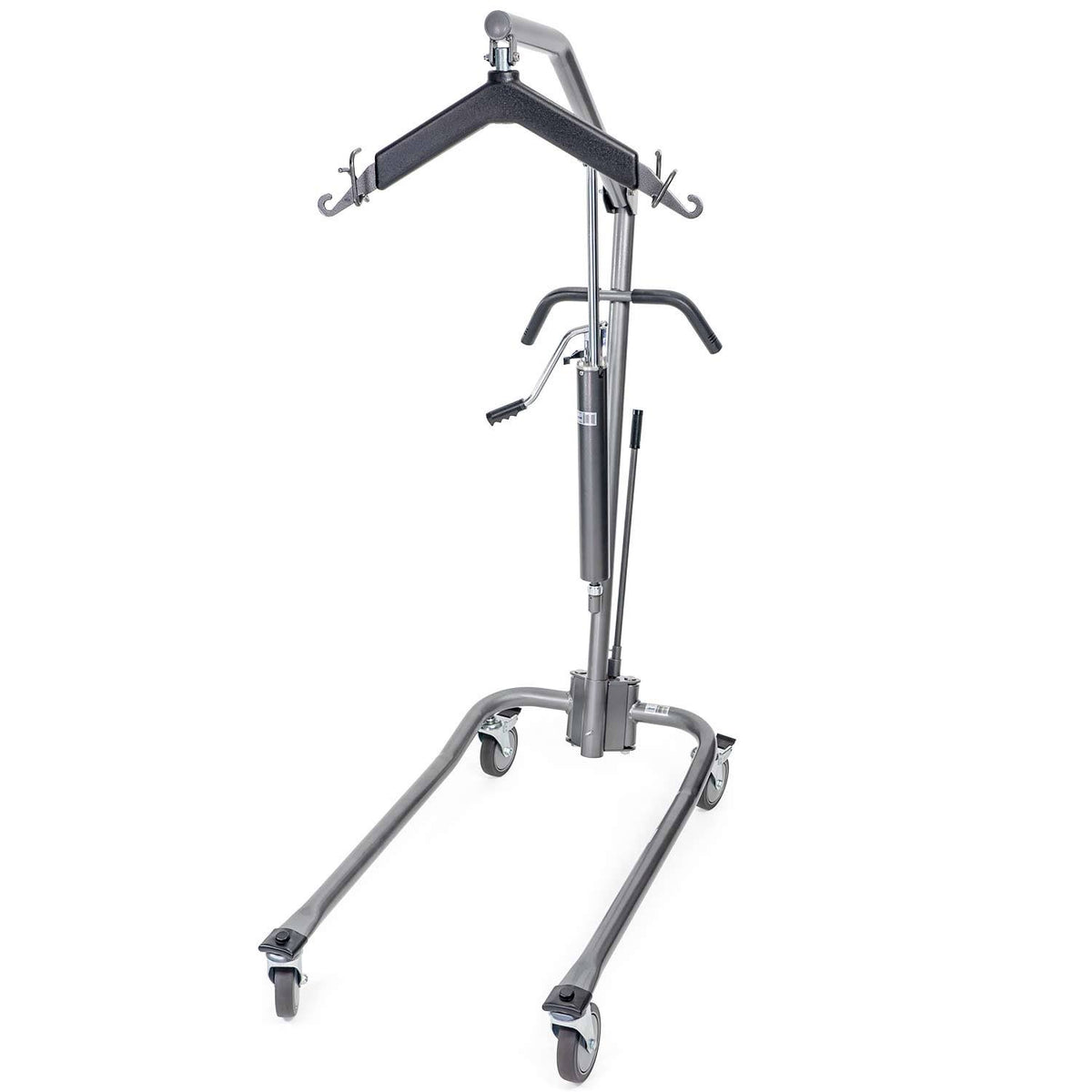 Hydraulic Patient Lift with Six Point Cradle, 5x22 Casters, Silver Vein Z1500