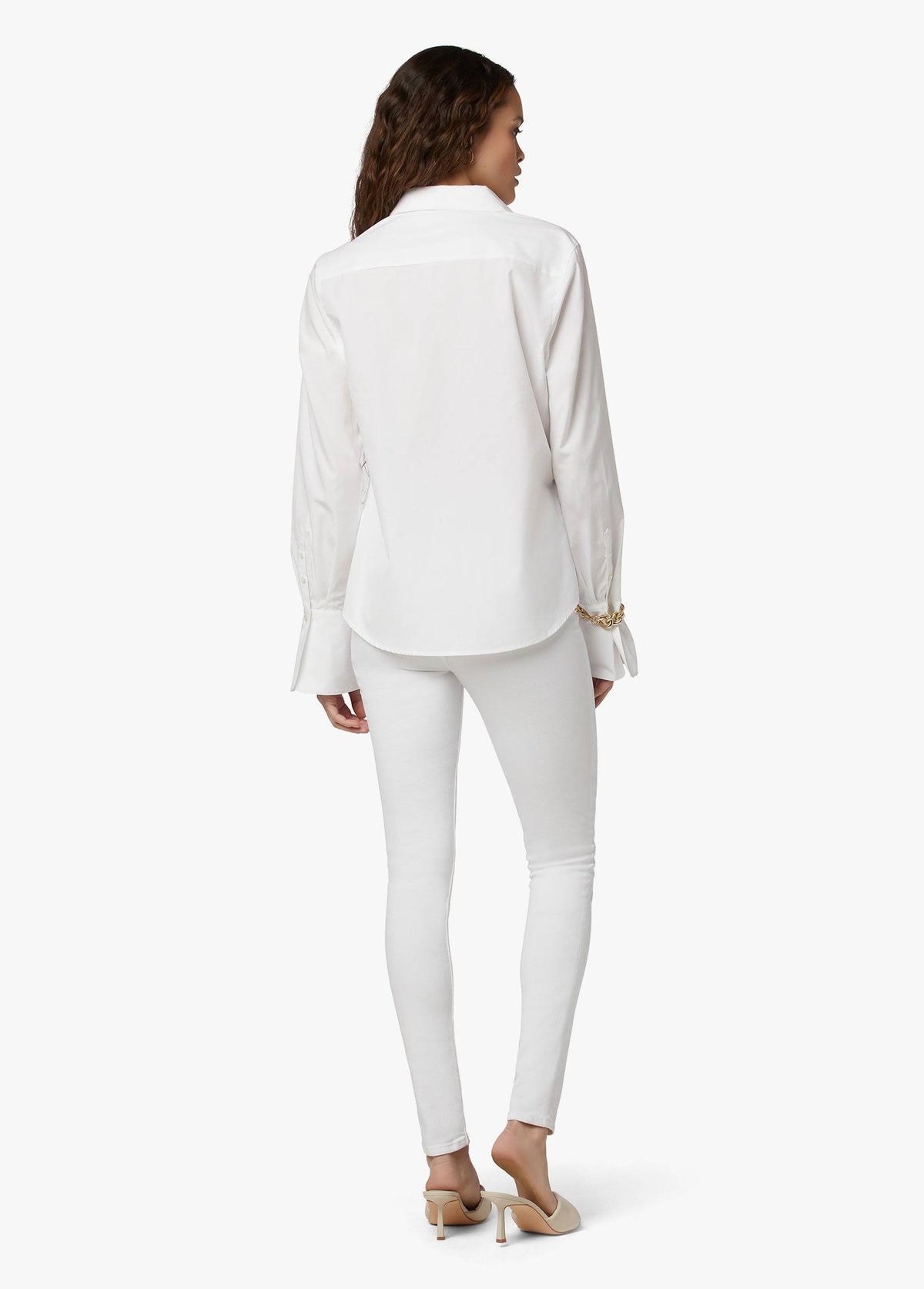 White High Rise Skinny Jeans L611
