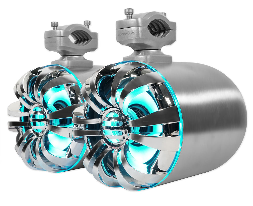 6.5" LED Swivel Marine Wakeboard Speakers with Amplifier and Amp Kit G28393
