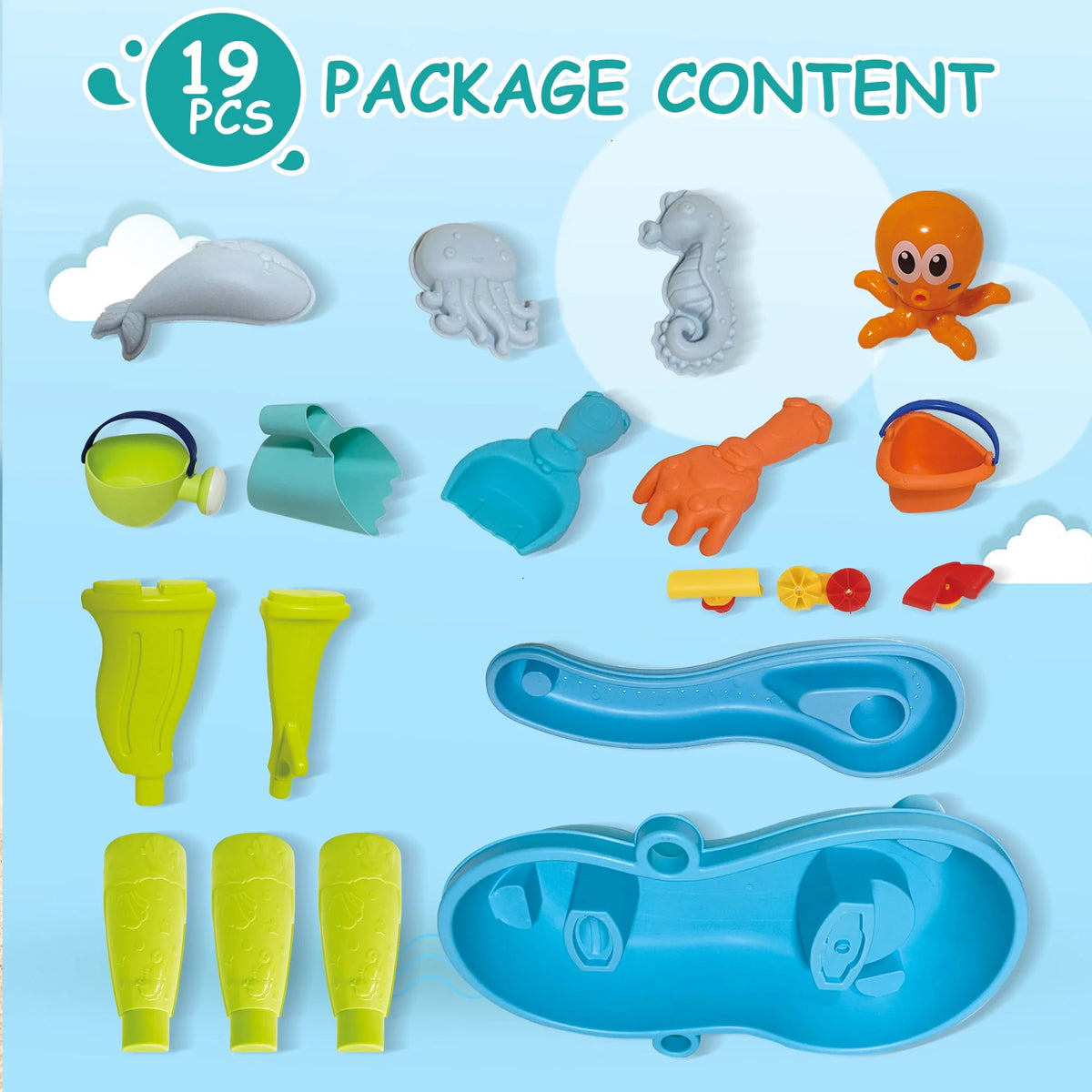 Sand and Water Table with 19PCS Accessory Set B1300