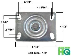 10 x 3 Heavy Duty Swivel Caster with Polyurethane on Steel Wheel B30901