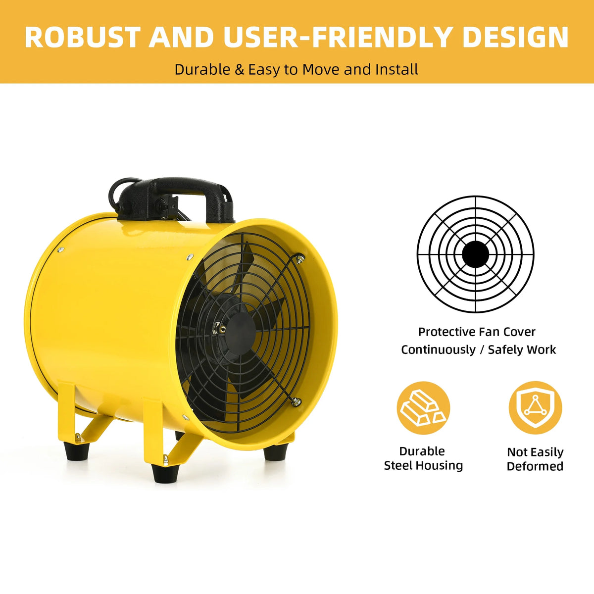 12" High Velocity Utility Blower Extractor Fan with 32ft Duct Hose D562078