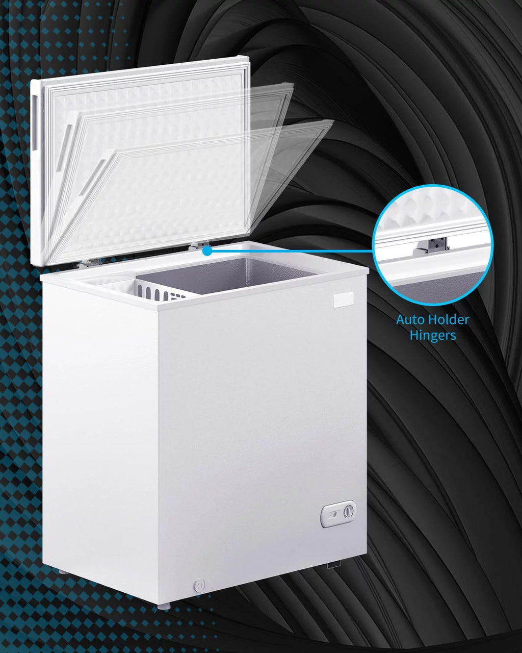 5.0 Cu ft White Chest Freezer with Storage Basket Q28987