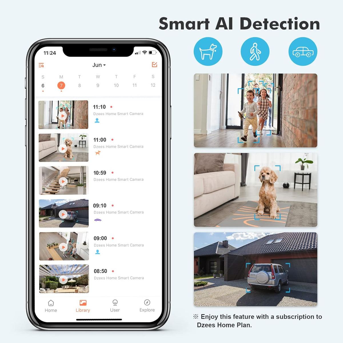 Wireless Outdoor Security Camera with Spotlight & Siren, 1080P Battery Powered, AI Motion Detection, 2-Way Audio, Color Night Vision, IP66 Weatherproof Y840639
