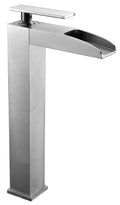 Brushed Nickel Single Hole Tall Waterfall Bathroom Faucet J896