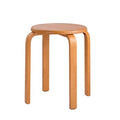 Beige Rubber Wooden Stacking Stool A965688