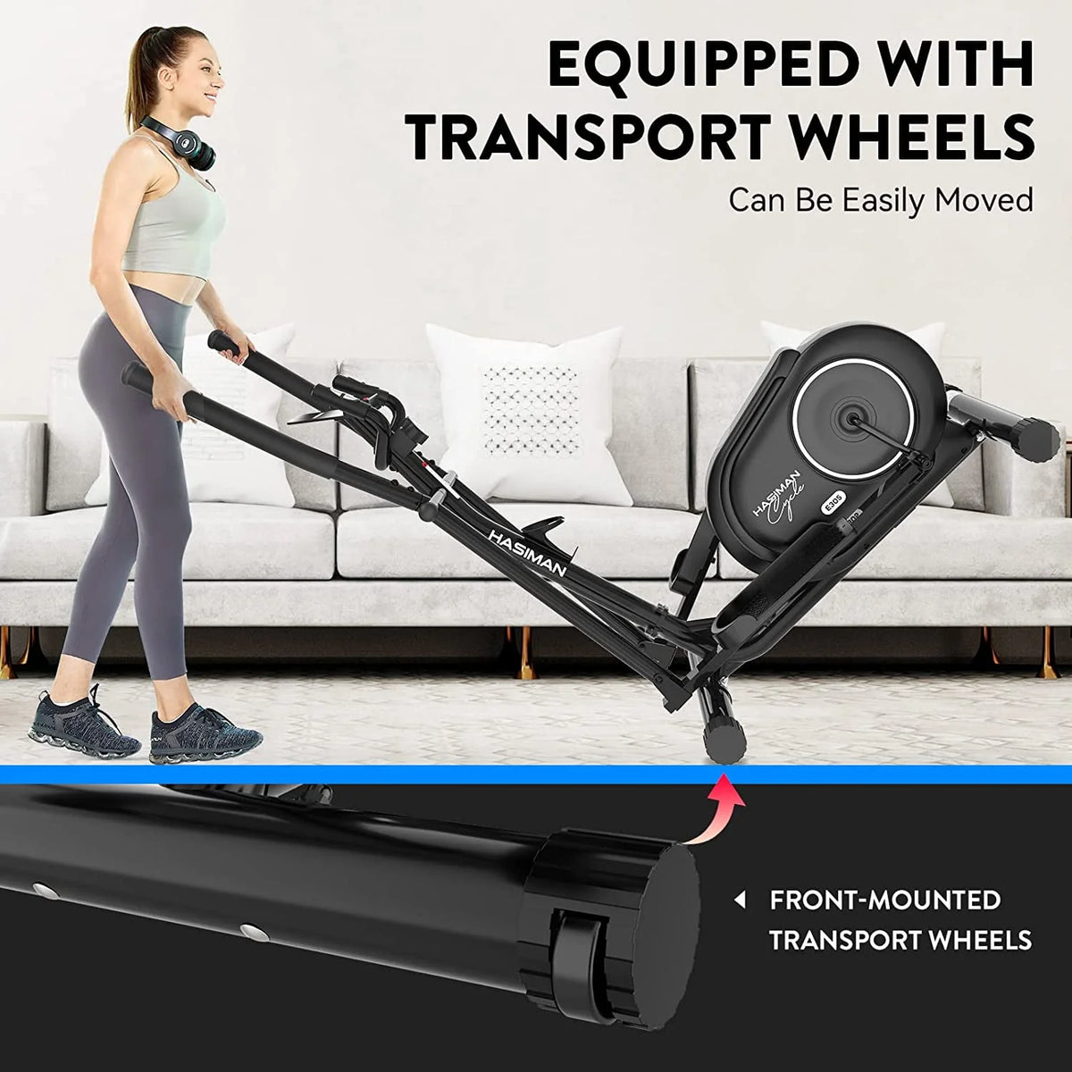 Silent Magnetic Elliptical Bike Stationary Exercise Machine D370037