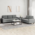 2 Piece Dark Gray Fabric Sofa Set X360882