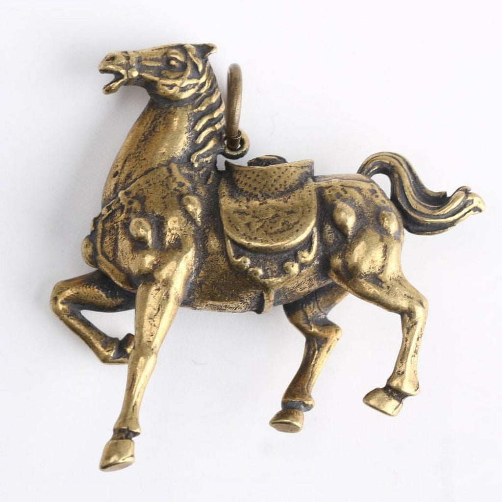 Solid Copper Race Horse Miniature Figurines Desk Decor Ornament Handmade Crafts P880