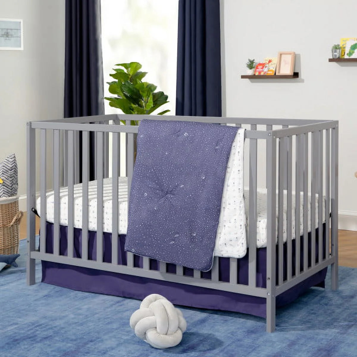 Grey 3-in-1 Convertible Crib D21152