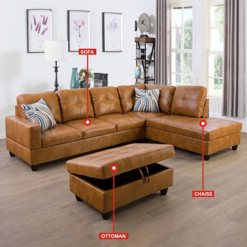 Turmeric 3-Piece Couch Sofa Set G68001