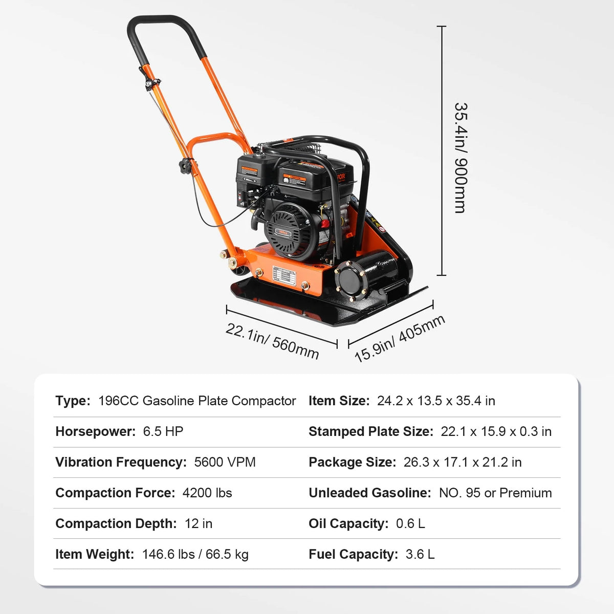 2.8 HP Walk-Behind Plate Compactor T979