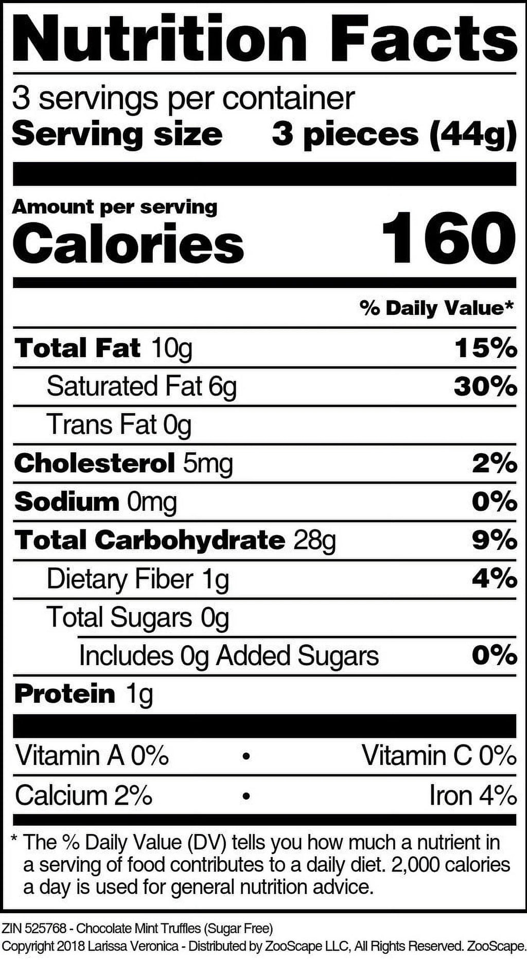 Sugar Free Chocolate Mint Truffles 4 oz 3-Pack C59889