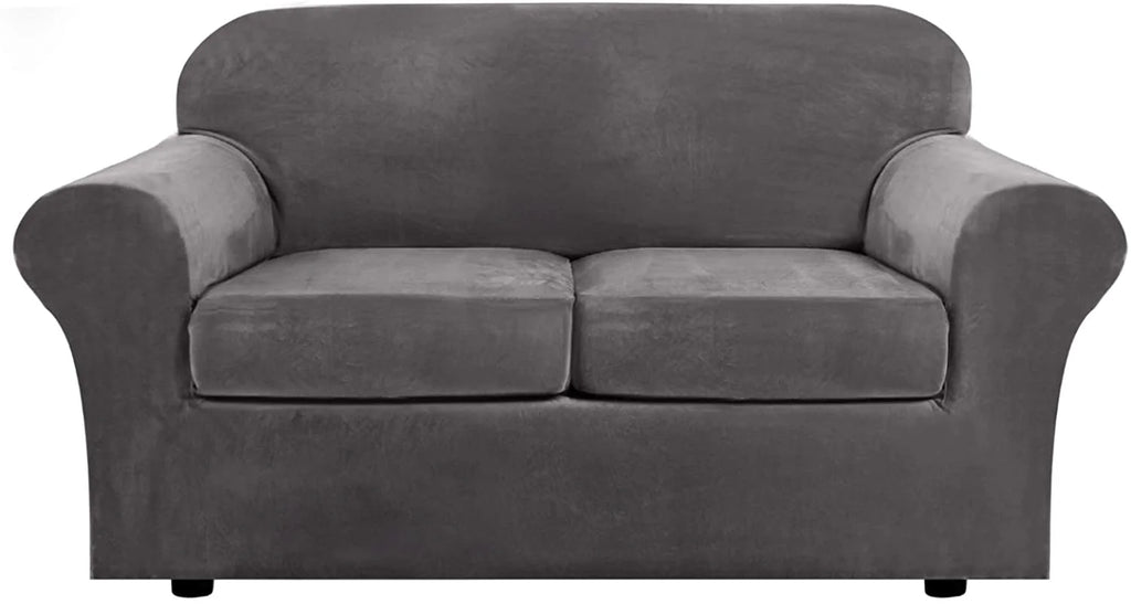 Gray Polyester Loveseat Slipcover X995570