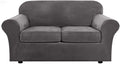 Gray Polyester Loveseat Slipcover X995570