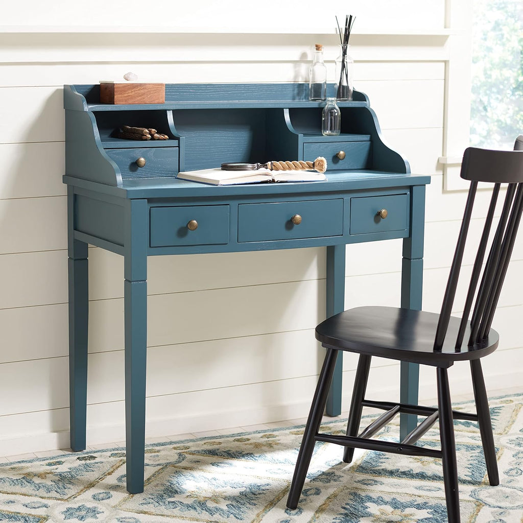 Distressed Black Writing Desk N258