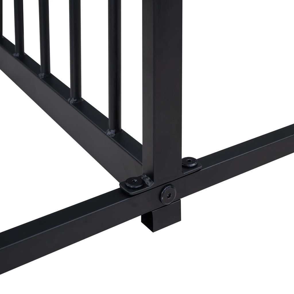 Black Twin Size Metal House Platform Beds R474239