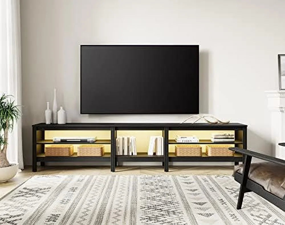 Black TV Stand with 16 Color LED up to 75 Inches A851754